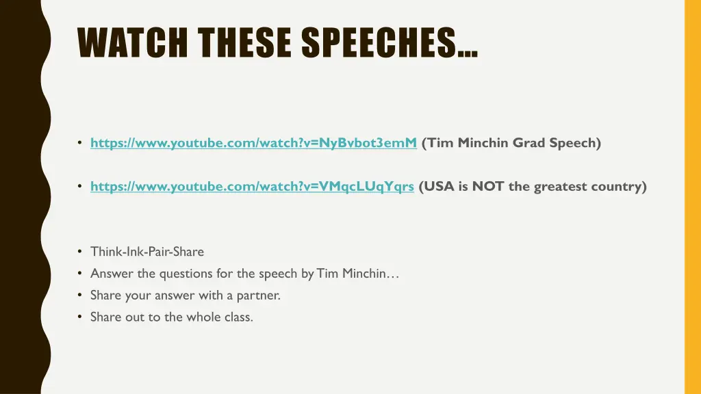 watch these speeches