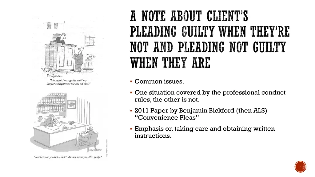 a note about client s pleading guilty when they