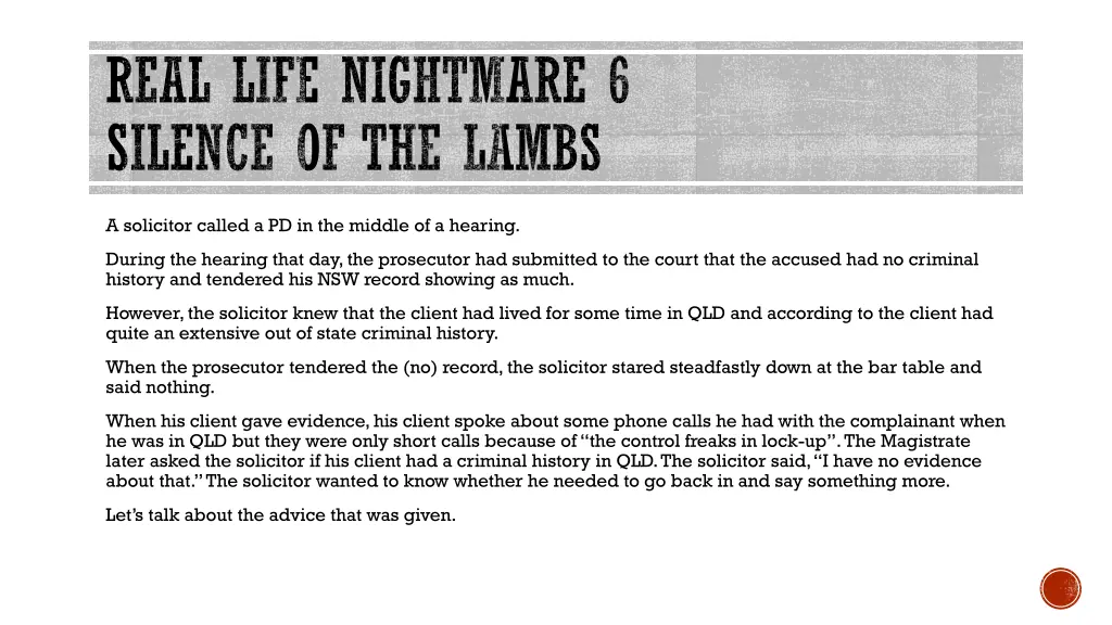 real life nightmare 6 silence of the lambs