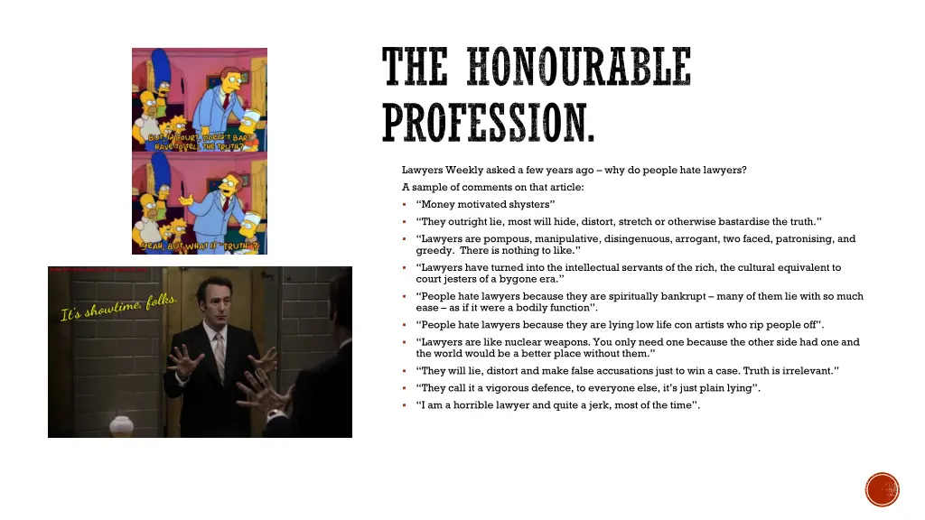 the honourable profession