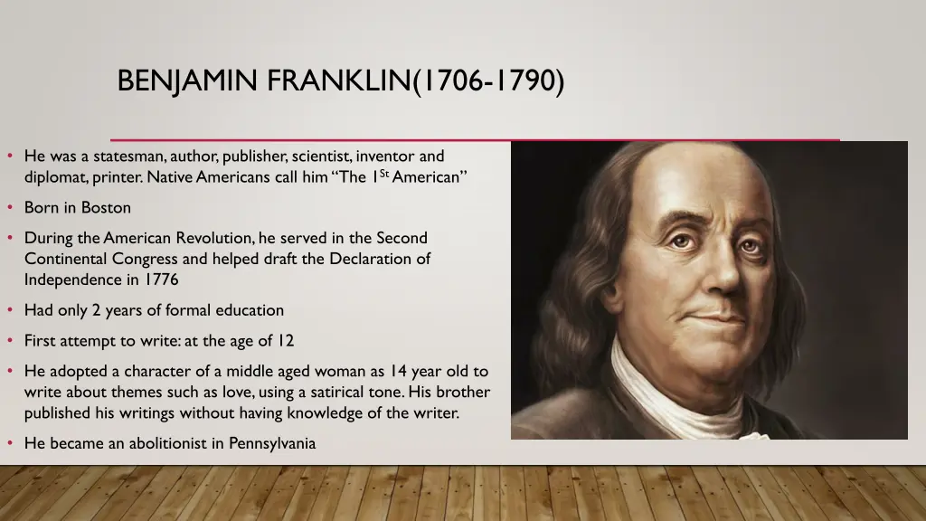 benjamin franklin 1706 1790