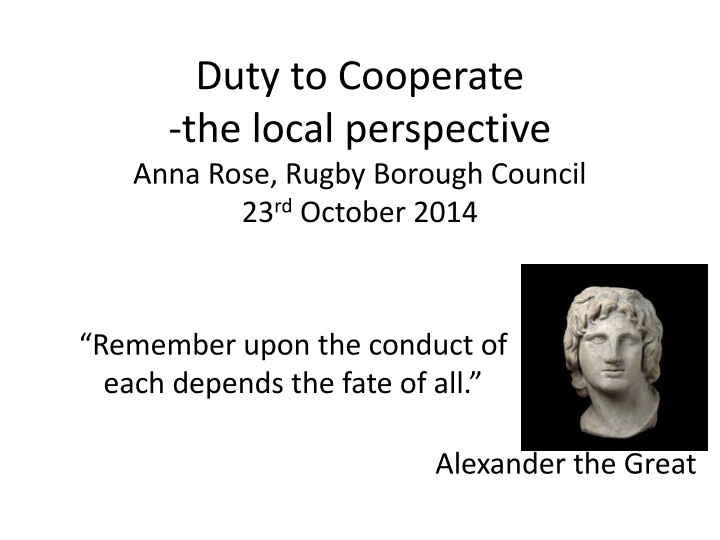 duty to cooperate the local perspective anna rose