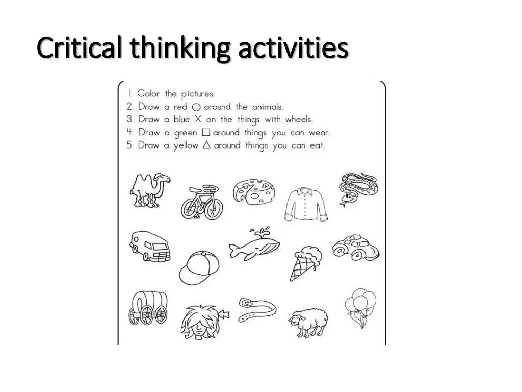 critical thinking activities critical thinking 1