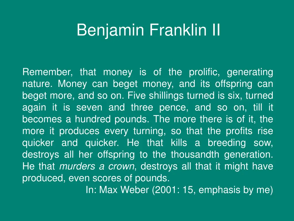 benjamin franklin ii