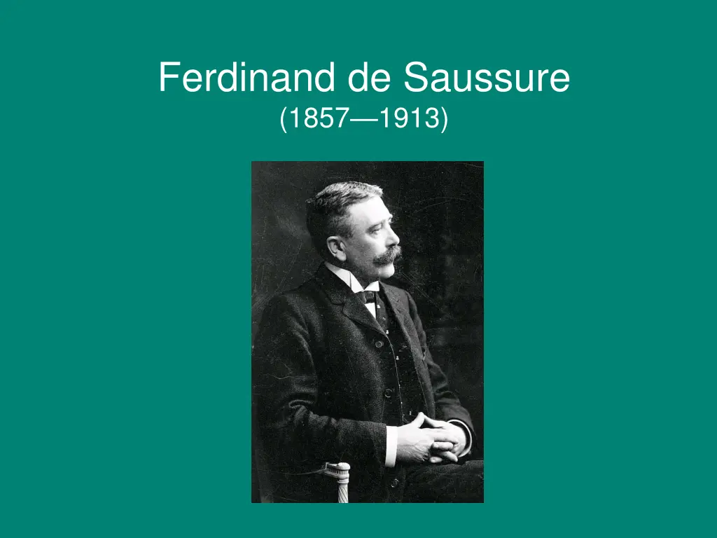 ferdinand de saussure 1857 1913