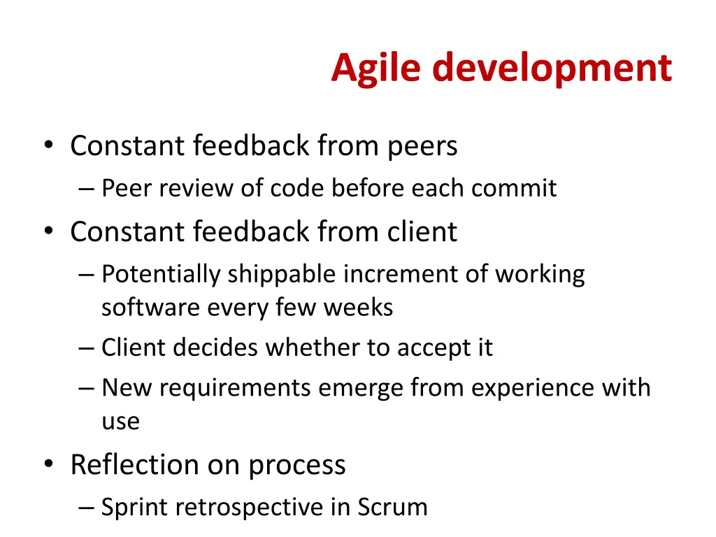 agile development