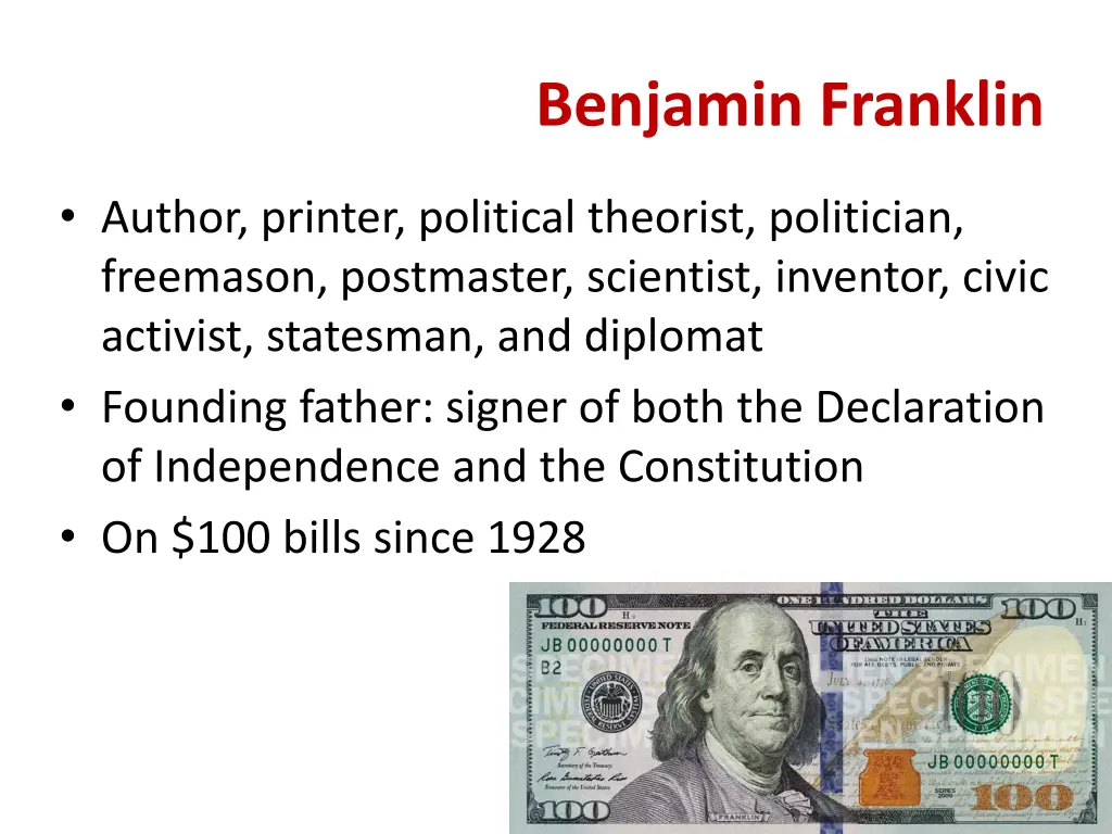 benjamin franklin 1