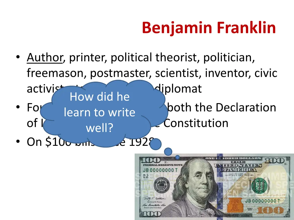 benjamin franklin 2