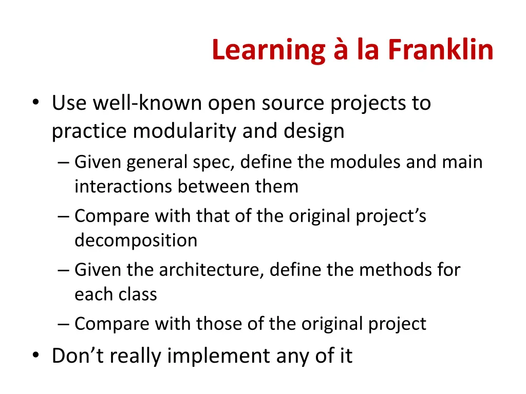 learning la franklin 1