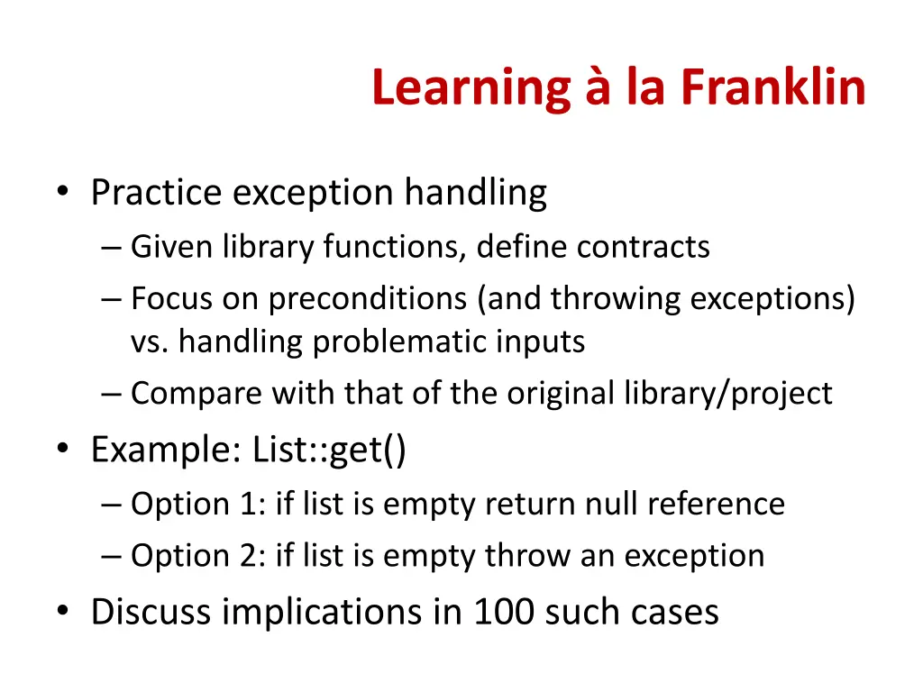 learning la franklin 2