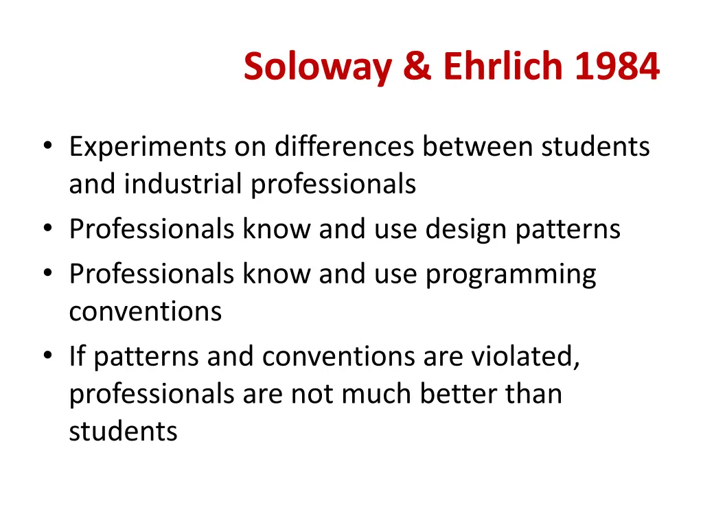 soloway ehrlich 1984