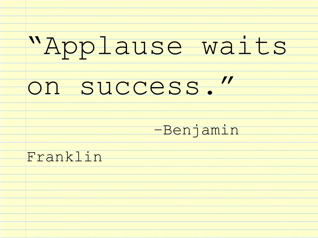 applause waits on success