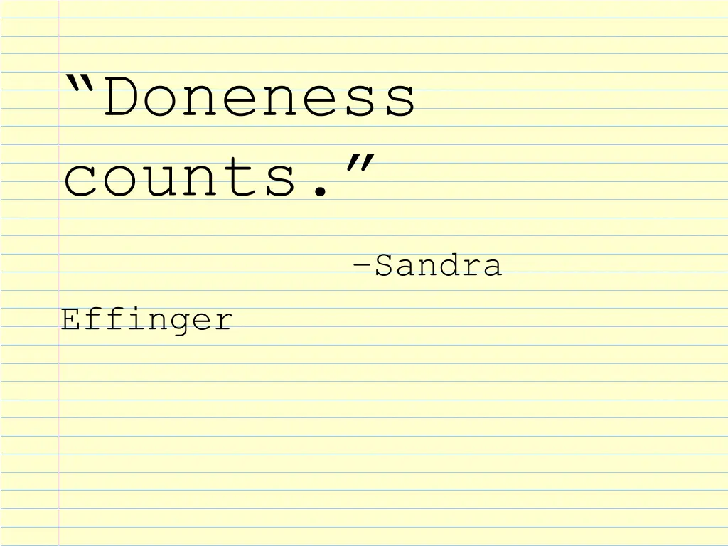 doneness counts