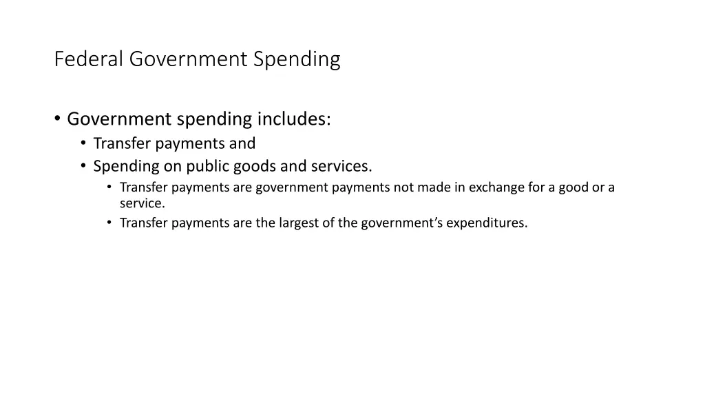 federal government spending