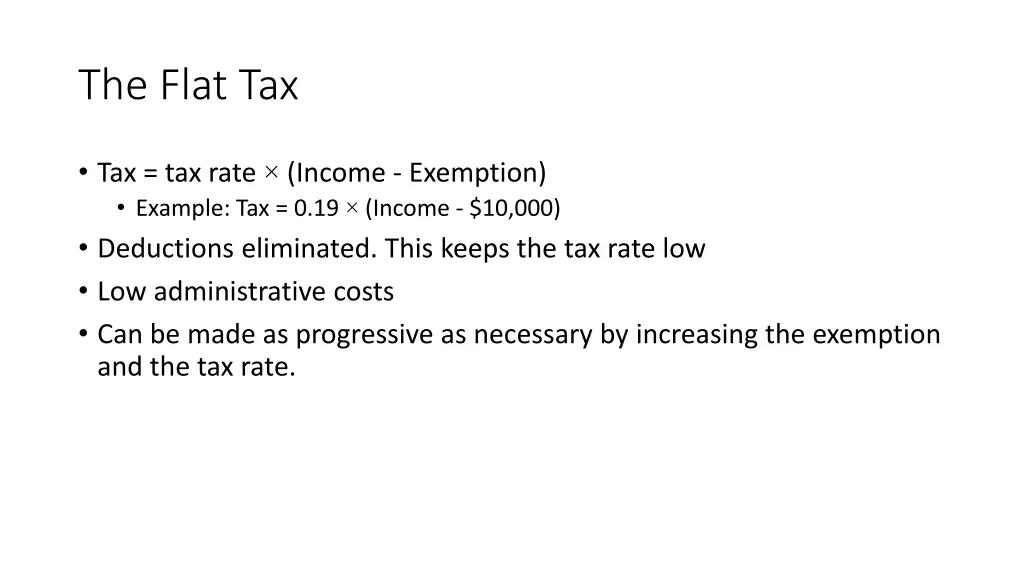 the flat tax