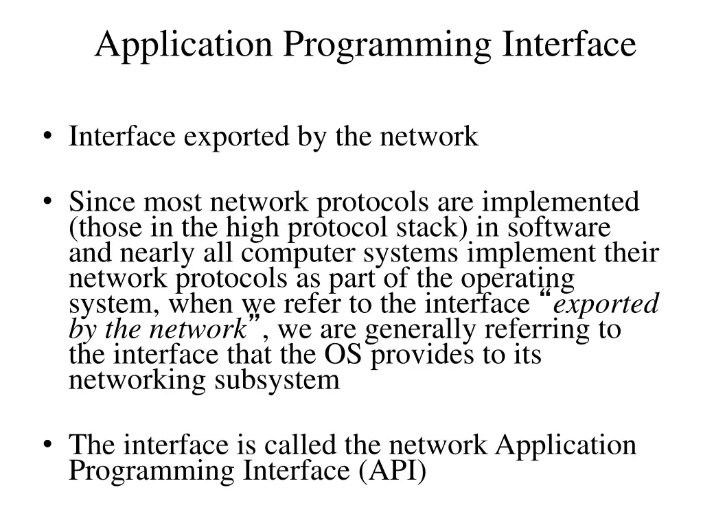 application programming interface