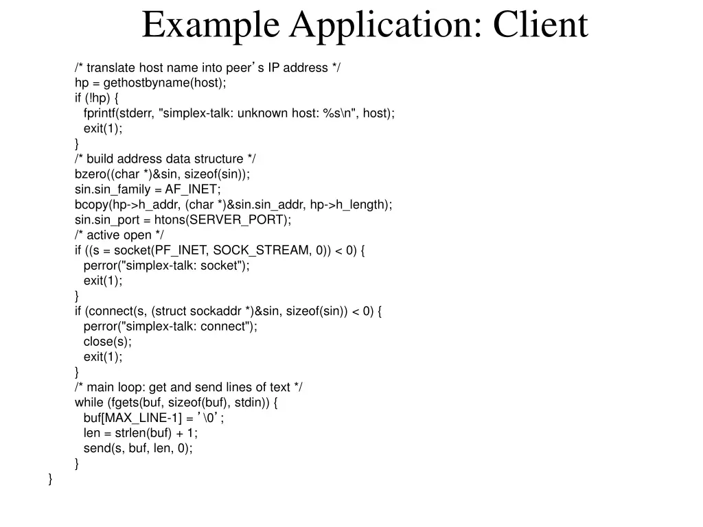 example application client 1