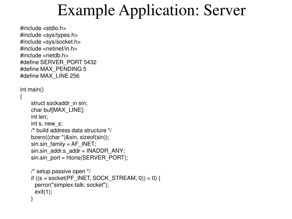 example application server