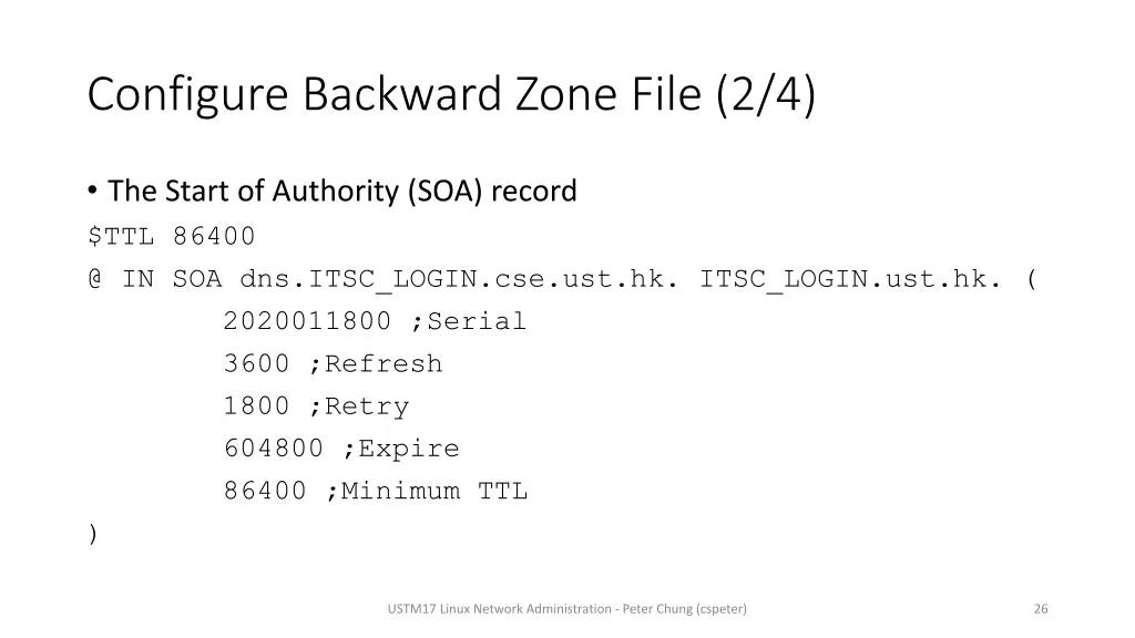 configure backward zone file 2 4