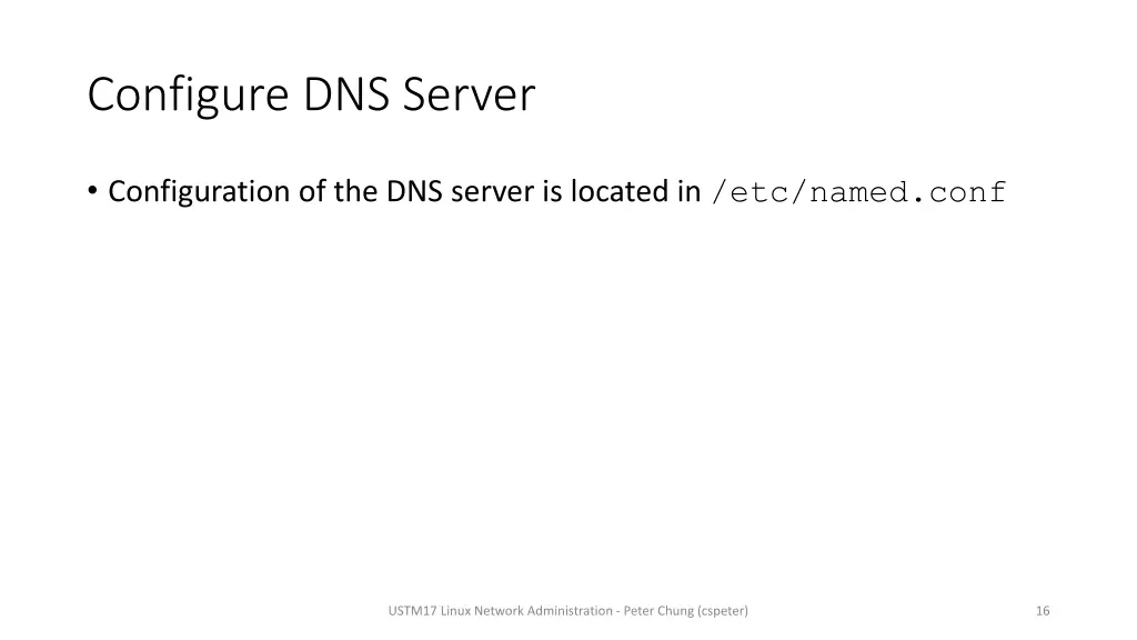 configure dns server