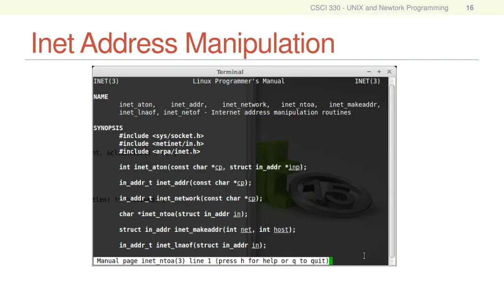 csci 330 unix and newtork programming 14