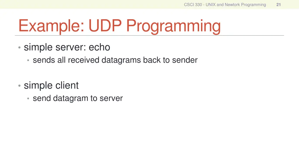 csci 330 unix and newtork programming 19