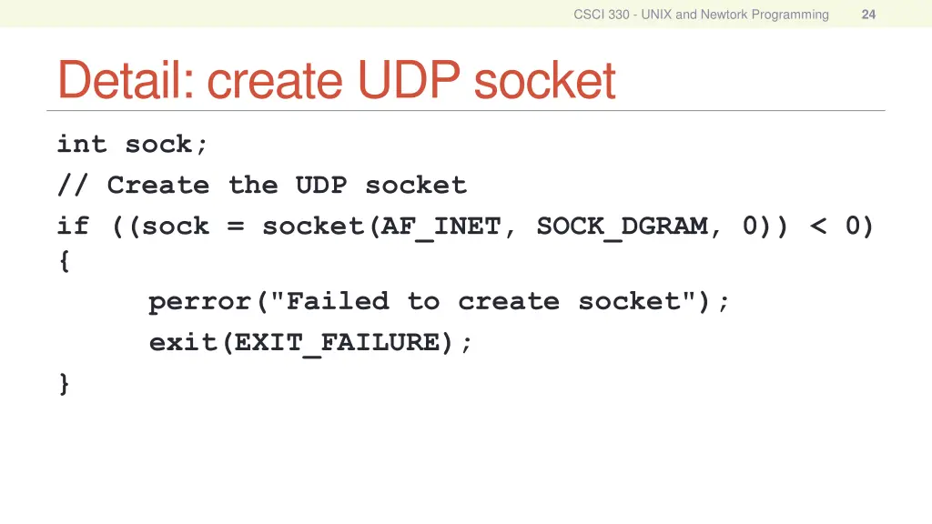 csci 330 unix and newtork programming 22