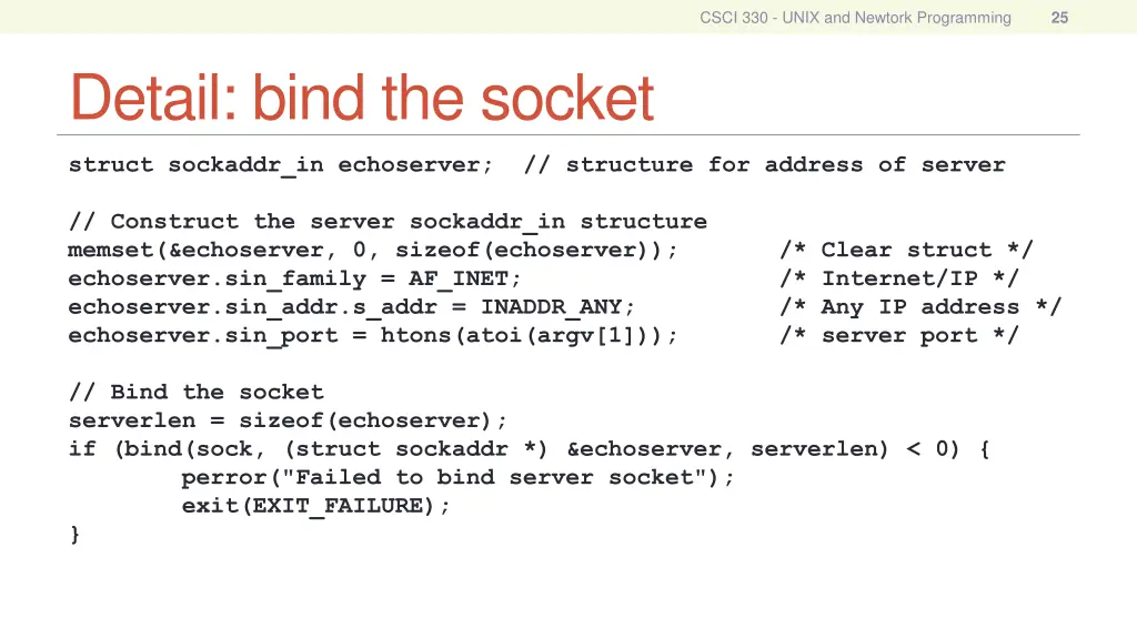 csci 330 unix and newtork programming 23