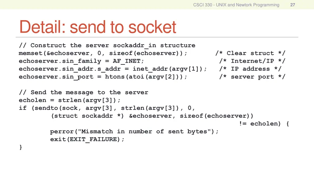 csci 330 unix and newtork programming 25