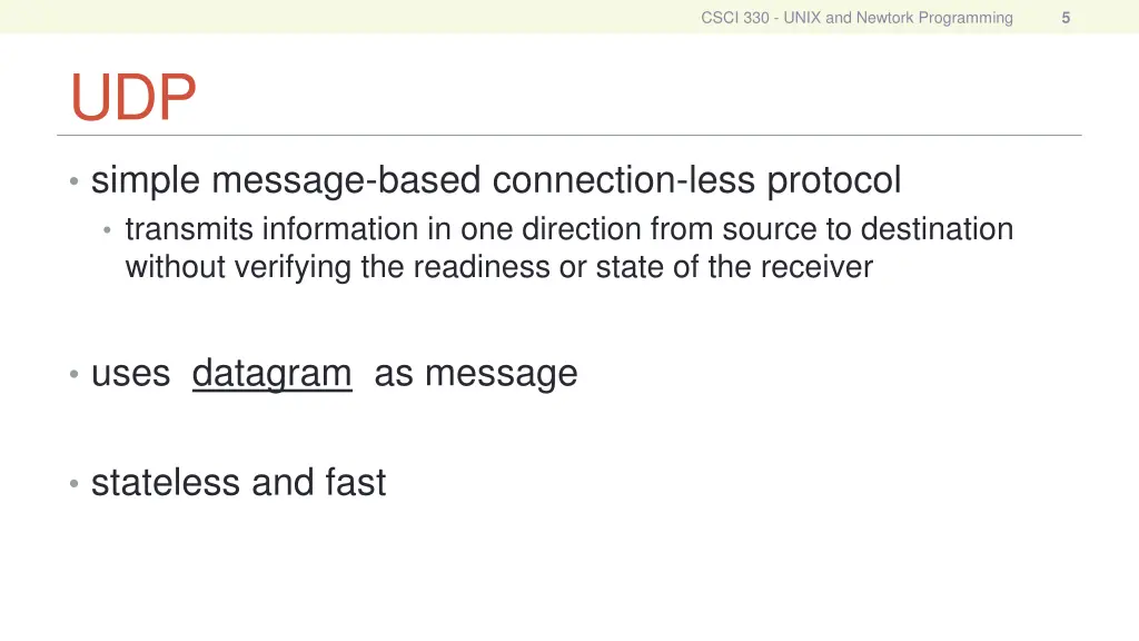 csci 330 unix and newtork programming 3