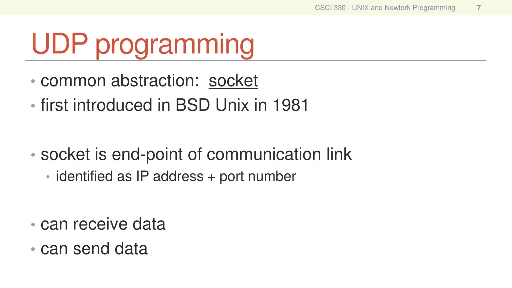 csci 330 unix and newtork programming 5