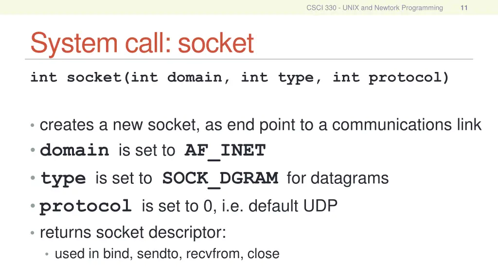 csci 330 unix and newtork programming 9