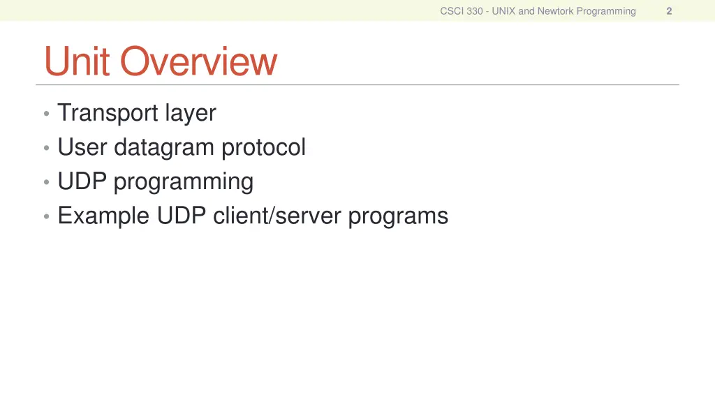 csci 330 unix and newtork programming