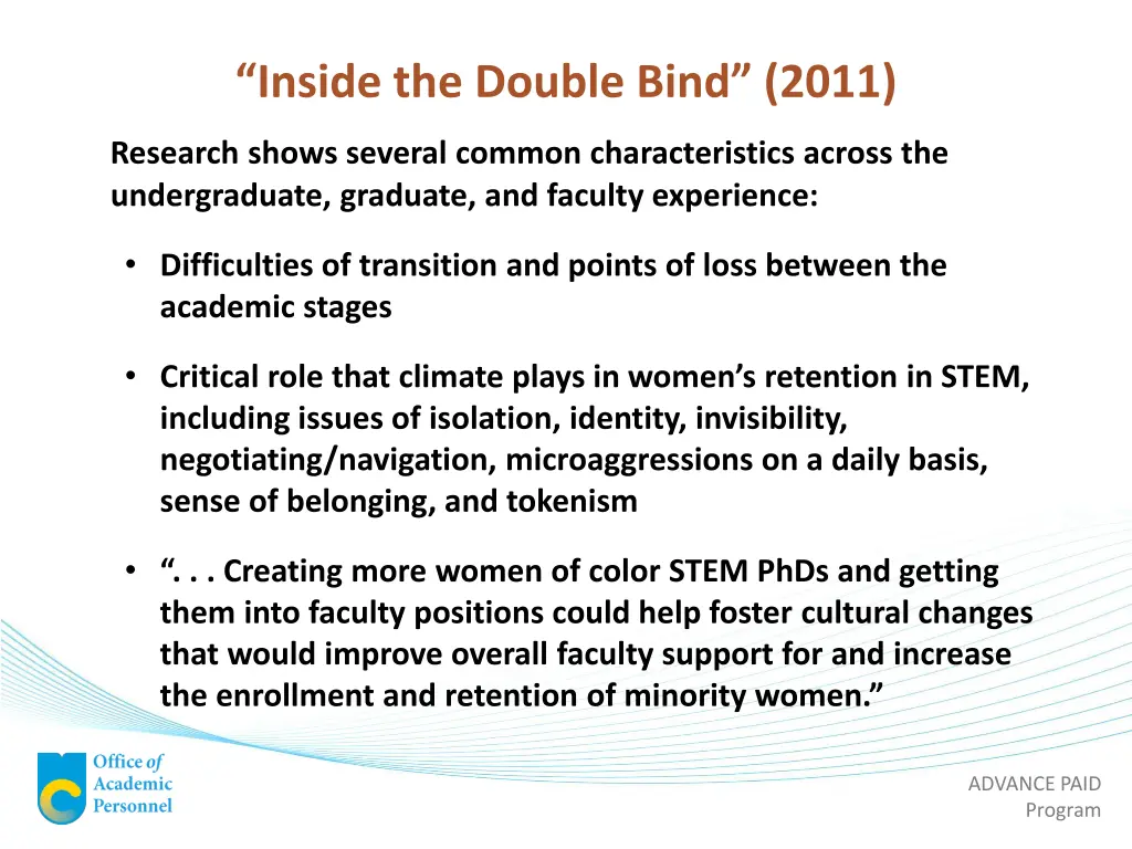 inside the double bind 2011 2