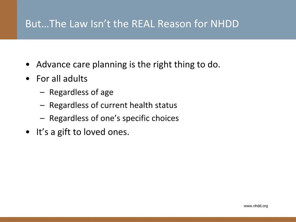 but the law isn t the real reason for nhdd