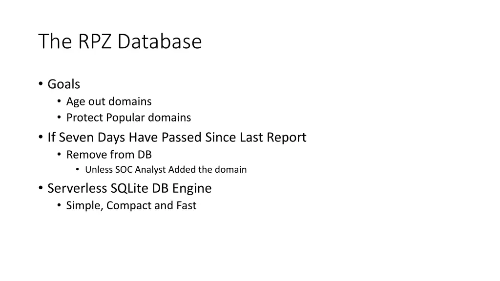 the rpz database