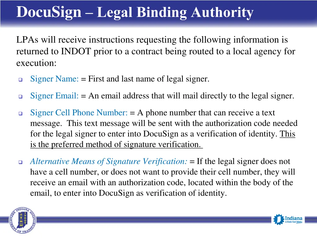 docusign legal binding authority 2