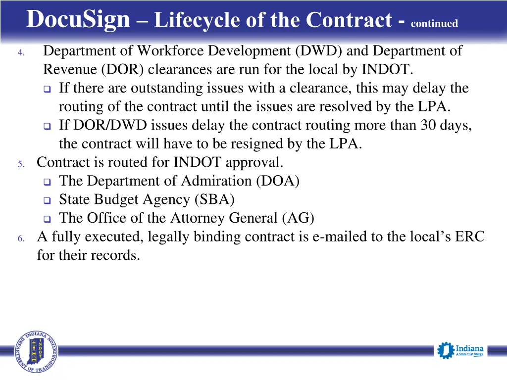 docusign lifecycle of the contract continued