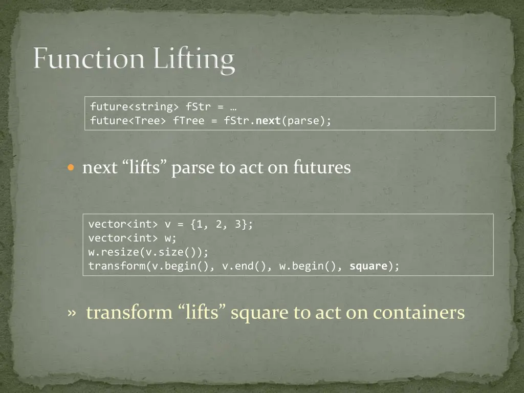 function lifting