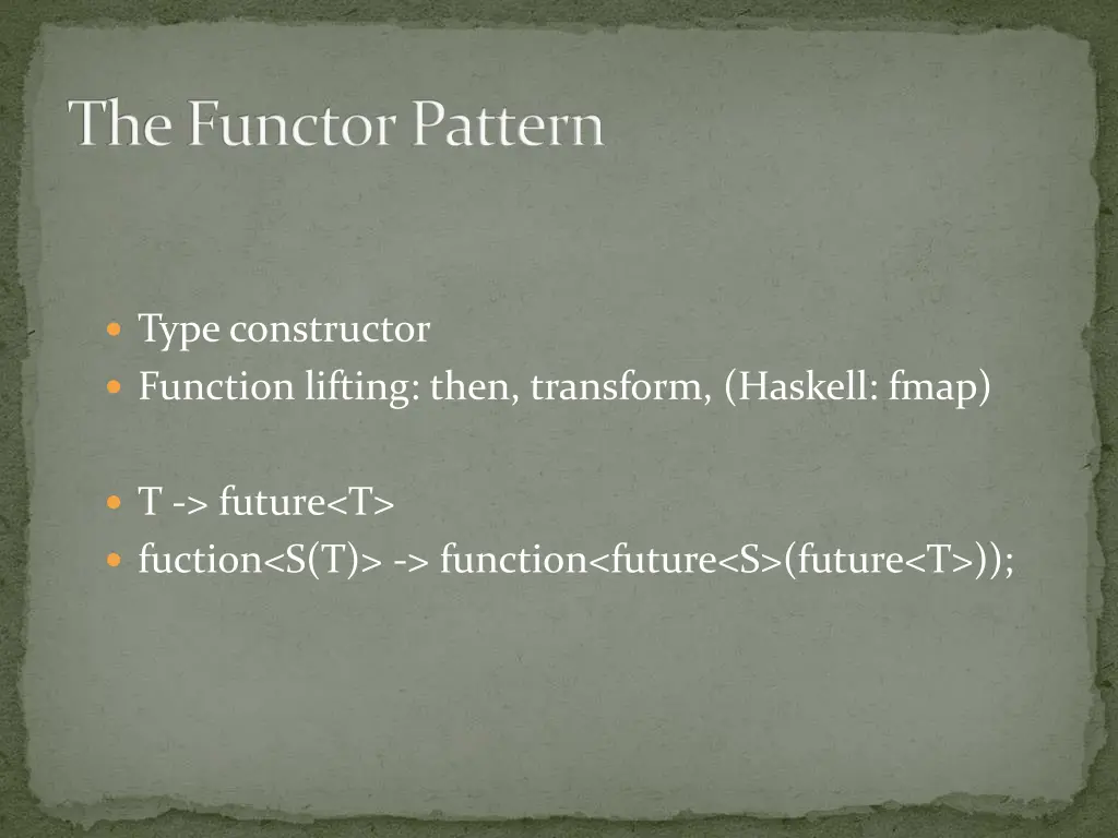 the functor pattern