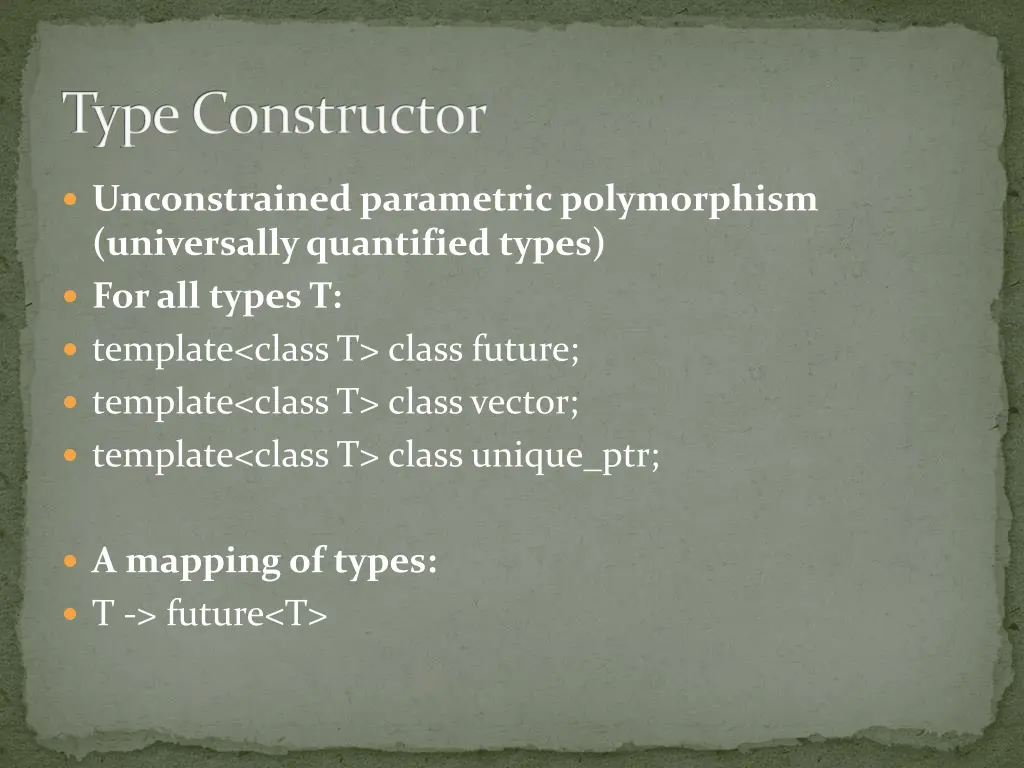 type constructor