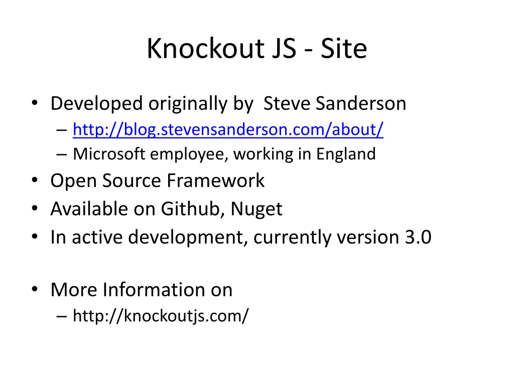 knockout js site