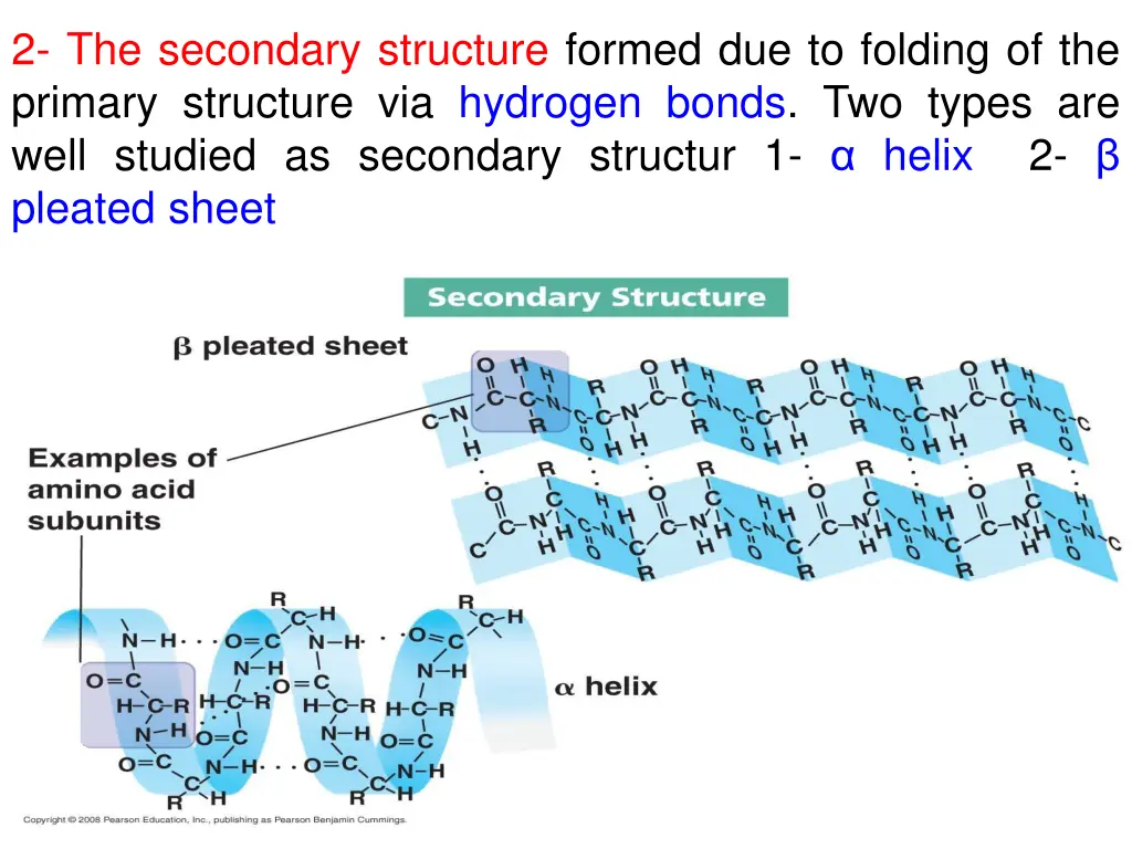 2 the secondary structure formed due to folding