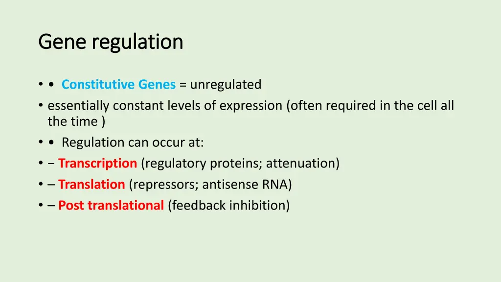 gene regulation gene regulation 1