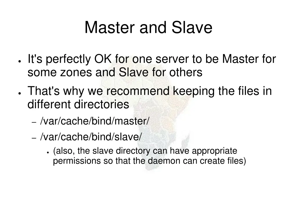 master and slave