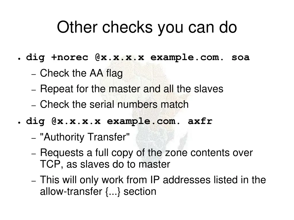 other checks you can do