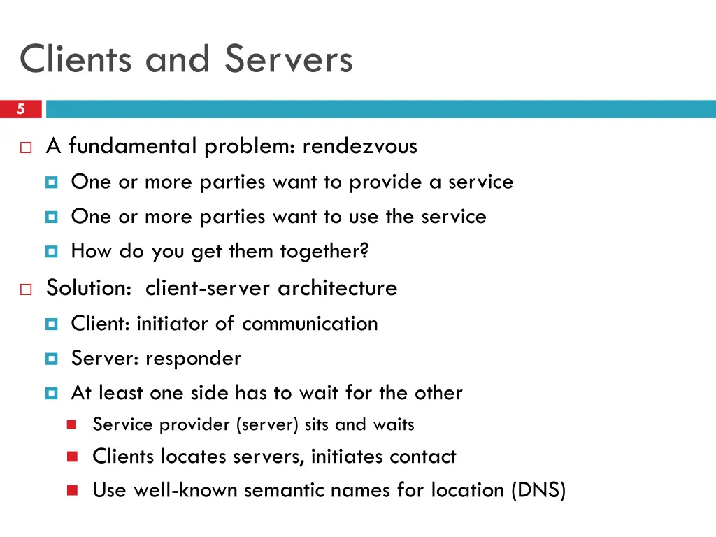 clients and servers