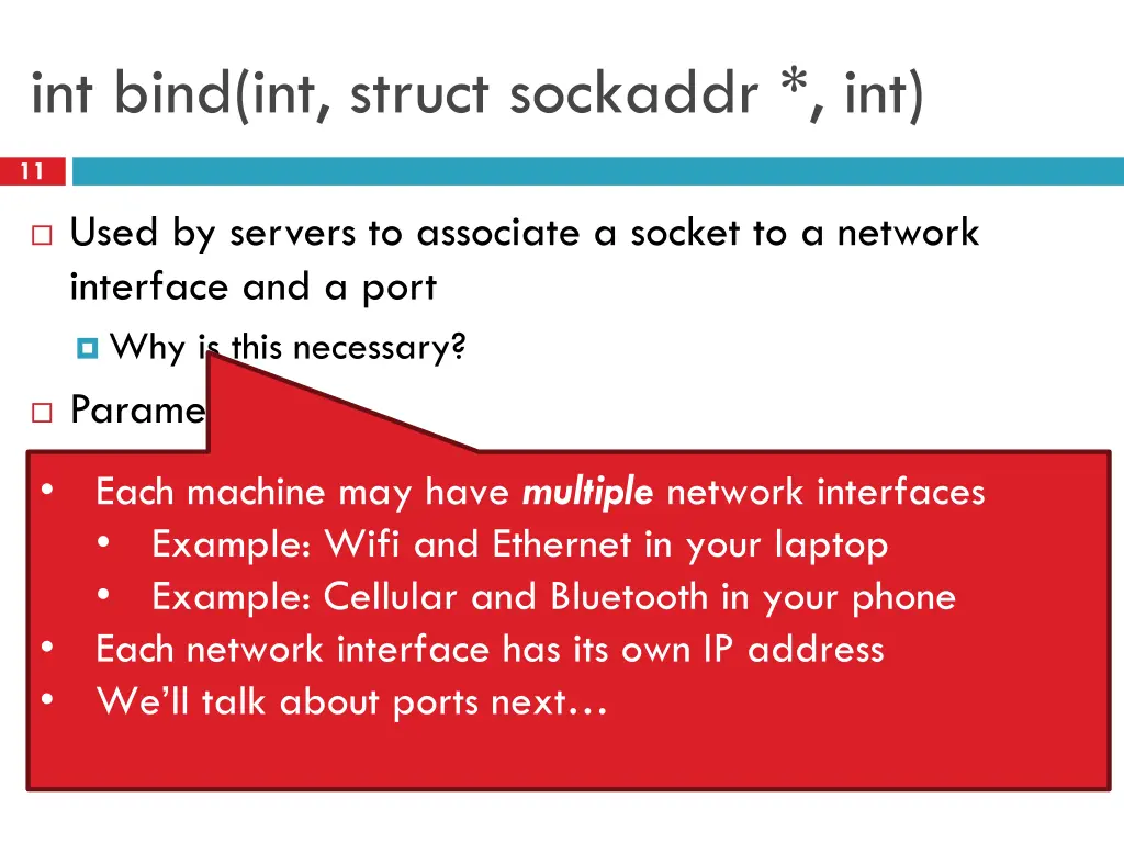 int bind int struct sockaddr int