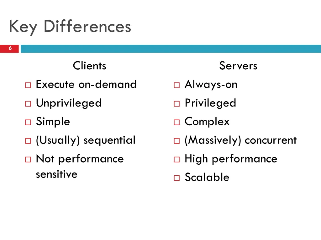 key differences