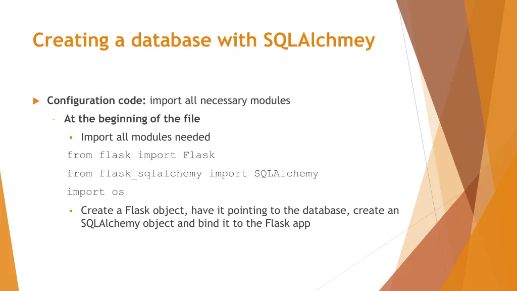 creating a database with sqlalchmey 1